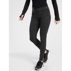 Athleta Peak Hybrid Fleece Tight Black Small